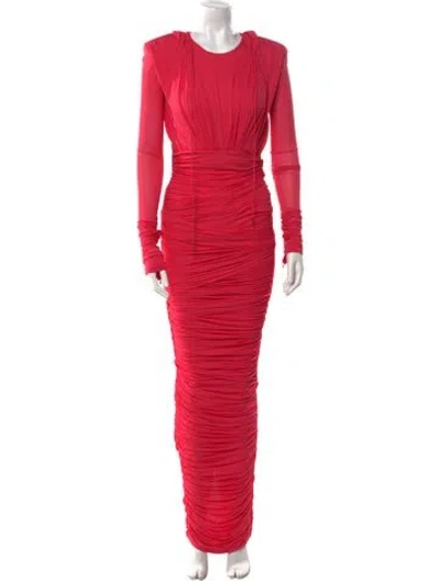 Pre-owned Tom Ford Crew Neck Long Dress In Red