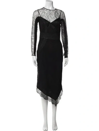 Pre-owned Tom Ford Crew Neck Long Dress W/ Tags In Black