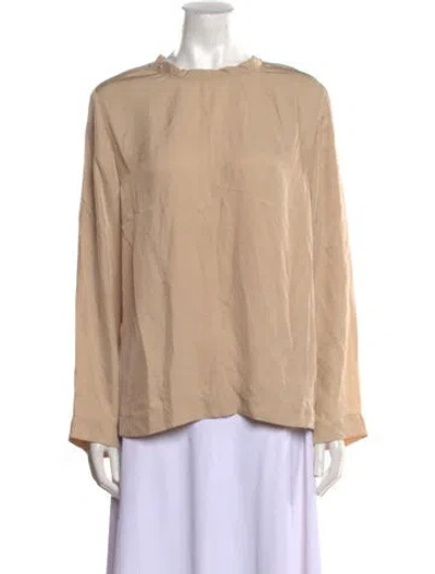 Pre-owned Tom Ford Crew Neck Long Sleeve Blouse In Neutral