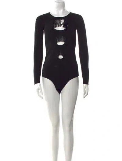 Pre-owned Tom Ford Crew Neck Long Sleeve Bodysuit In Black