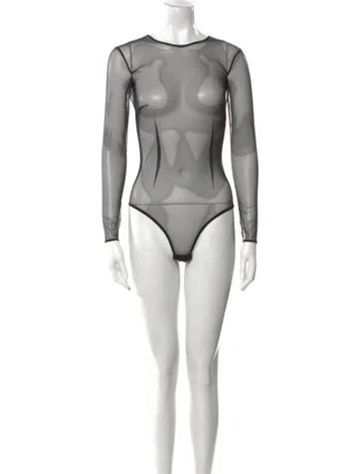 Pre-owned Tom Ford Crew Neck Long Sleeve Bodysuit In Black