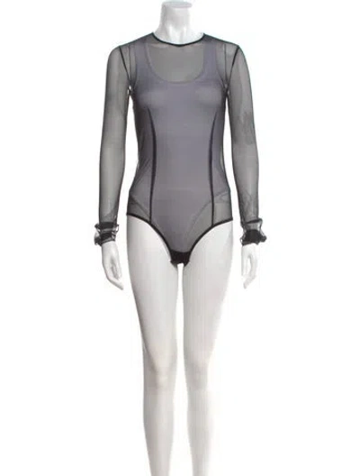 Pre-owned Tom Ford Crew Neck Long Sleeve Bodysuit In Black