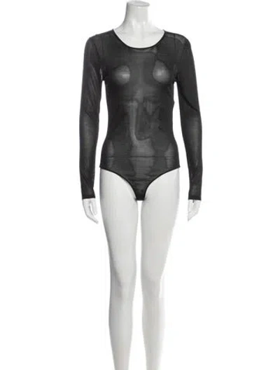 Pre-owned Tom Ford Crew Neck Long Sleeve Bodysuit In Black