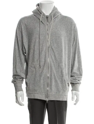 Pre-owned Tom Ford Crew Neck Long Sleeve Hoodie In Gray