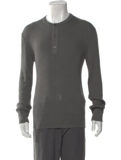 Pre-owned Tom Ford Crew Neck Long Sleeve Pullover In Gray