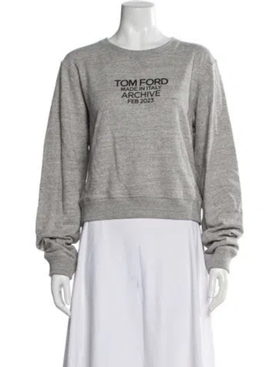 Pre-owned Tom Ford Crew Neck Long Sleeve Sweatshirt W/ Tags In Gray