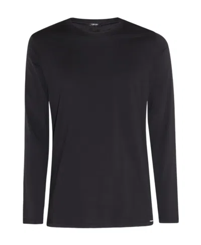 Tom Ford Crew-neck Long-sleeve T-shirt In Black