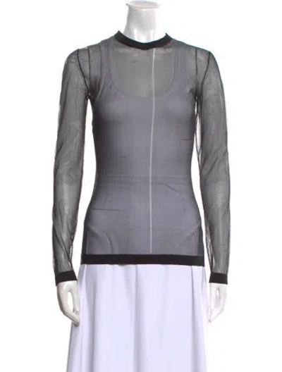 Pre-owned Tom Ford Crew Neck Long Sleeve Top In Black
