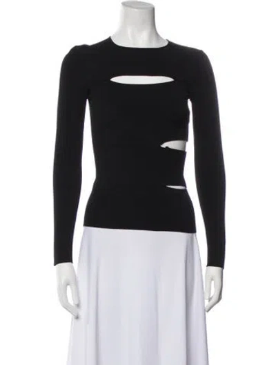 Pre-owned Tom Ford Crew Neck Long Sleeve Top In Black