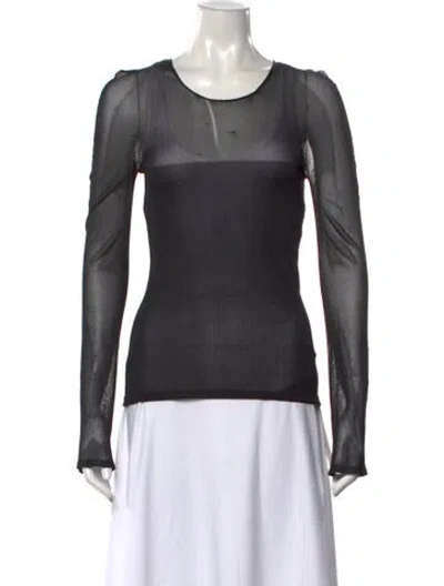 Pre-owned Tom Ford Crew Neck Long Sleeve Top In Gray