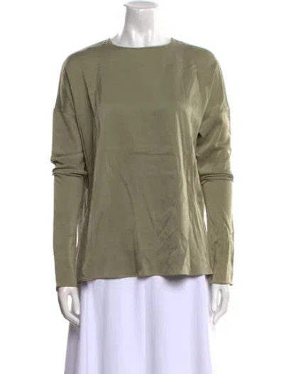 Pre-owned Tom Ford Crew Neck Long Sleeve Top In Green