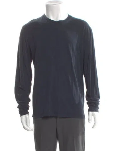 Pre-owned Tom Ford Crew Neck Long Sleeve T-shirt In Blue