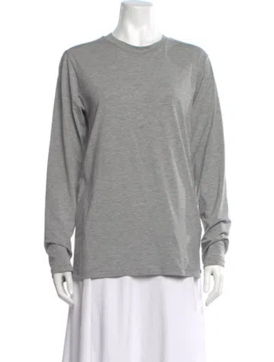 Pre-owned Tom Ford Crew Neck Long Sleeve T-shirt In Gray