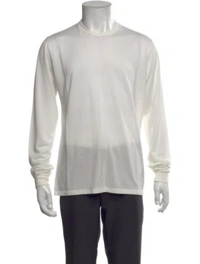 Pre-owned Tom Ford Crew Neck Long Sleeve T-shirt In White