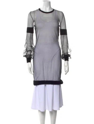 Pre-owned Tom Ford Crew Neck Long Sleeve Tunic In Black