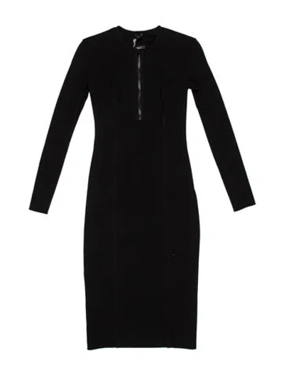 Pre-owned Tom Ford Crew Neck Midi Length Dress In Black