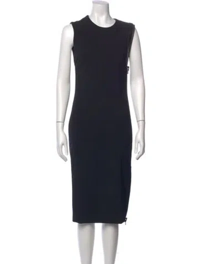Pre-owned Tom Ford Crew Neck Midi Length Dress In Blue
