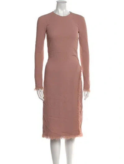 Pre-owned Tom Ford Crew Neck Midi Length Dress In Pink