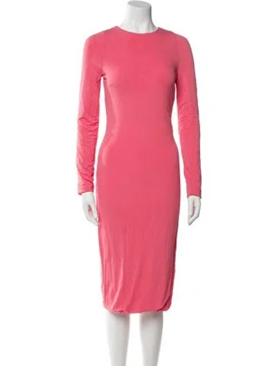 Pre-owned Tom Ford Crew Neck Midi Length Dress In Pink
