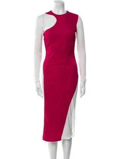Pre-owned Tom Ford Crew Neck Midi Length Dress In Pink
