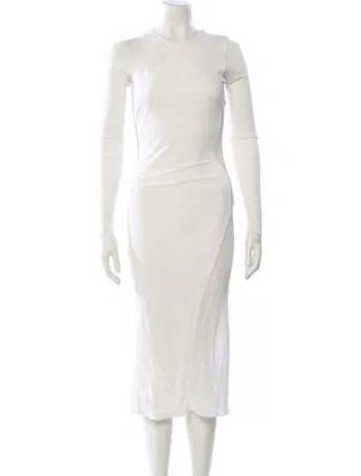Pre-owned Tom Ford Crew Neck Midi Length Dress W/ Tags In Neutral