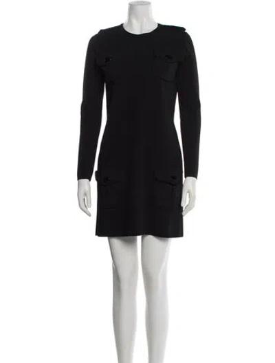 Pre-owned Tom Ford Crew Neck Mini Dress In Black