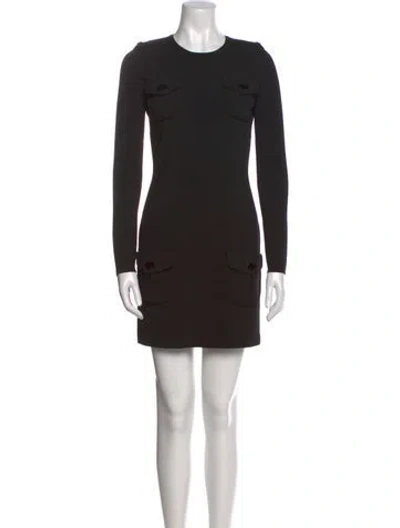 Pre-owned Tom Ford Crew Neck Mini Dress In Black