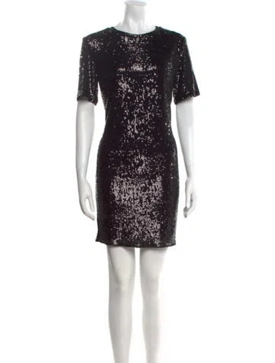 Pre-owned Tom Ford Crew Neck Mini Dress In Black