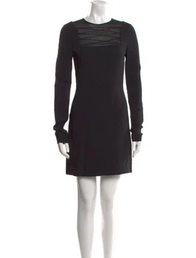 Pre-owned Tom Ford Crew Neck Mini Dress In Black