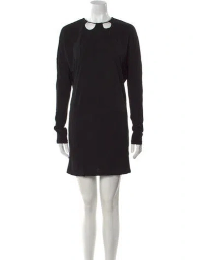Pre-owned Tom Ford Crew Neck Mini Dress In Black