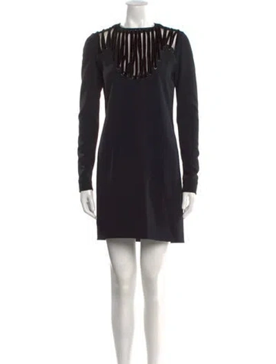 Pre-owned Tom Ford Crew Neck Mini Dress In Black