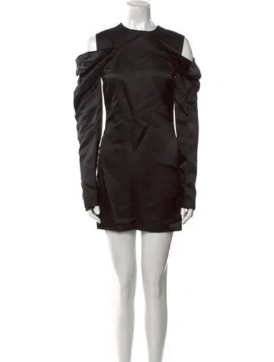 Pre-owned Tom Ford Crew Neck Mini Dress In Black