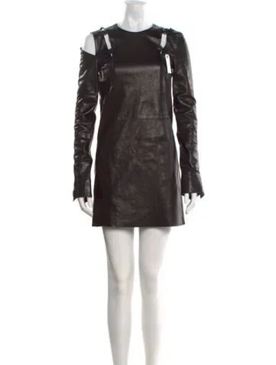 Pre-owned Tom Ford Crew Neck Mini Dress In Black