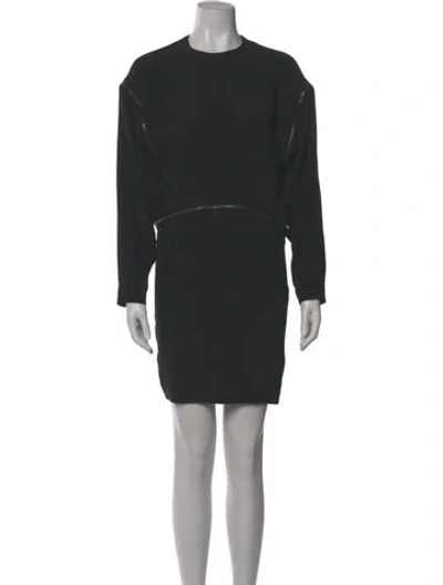 Pre-owned Tom Ford Crew Neck Mini Dress In Gray