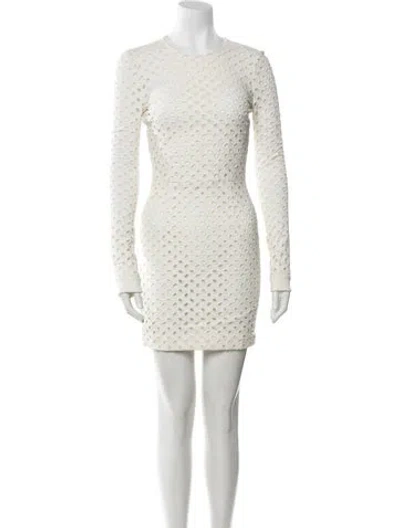 Pre-owned Tom Ford Crew Neck Mini Dress In Neutral
