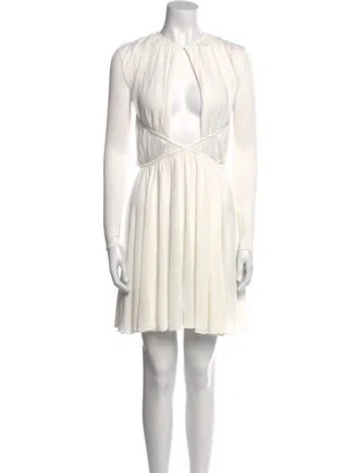 Pre-owned Tom Ford Crew Neck Mini Dress In Neutral