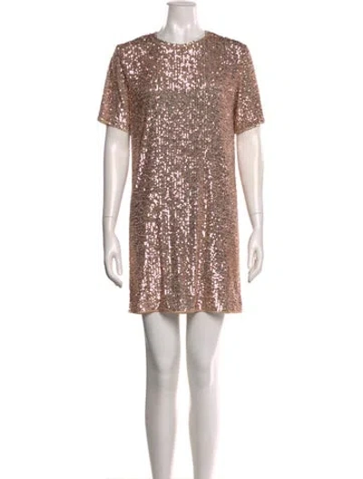 Pre-owned Tom Ford Crew Neck Mini Dress In Neutral
