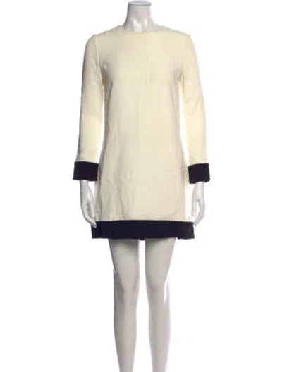 Pre-owned Tom Ford Crew Neck Mini Dress In Neutrals