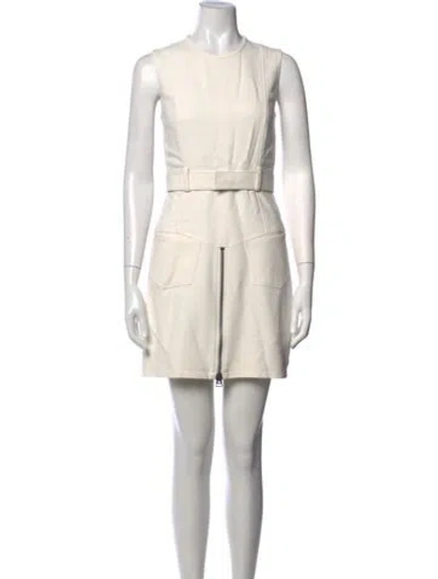 Pre-owned Tom Ford Crew Neck Mini Dress In Neutrals