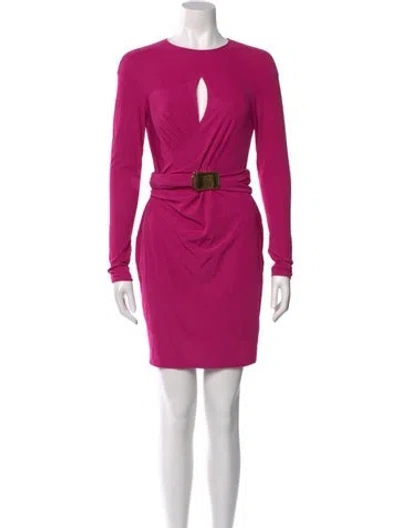 Pre-owned Tom Ford Crew Neck Mini Dress In Pink