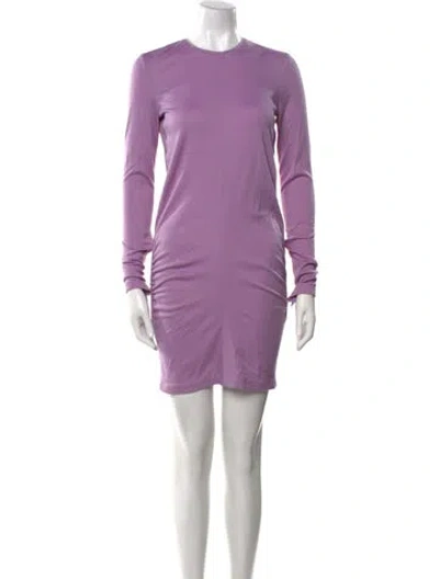 Pre-owned Tom Ford Crew Neck Mini Dress In Purple