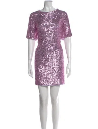 Pre-owned Tom Ford Crew Neck Mini Dress In Purple
