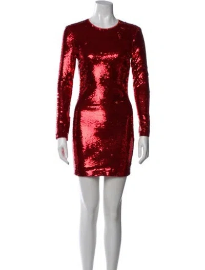 Pre-owned Tom Ford Crew Neck Mini Dress In Red