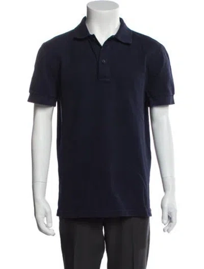 Pre-owned Tom Ford Crew Neck Short Sleeve Polo Shirt In Blue