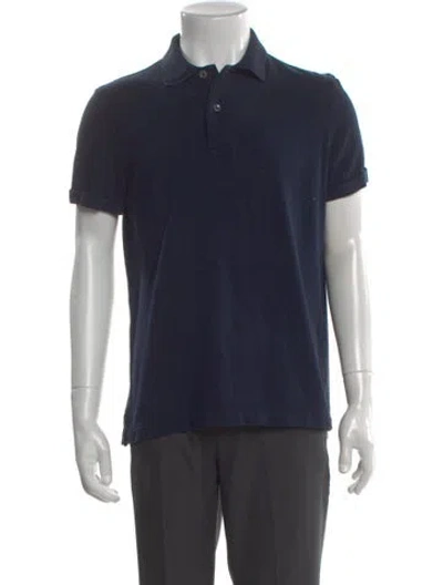 Pre-owned Tom Ford Crew Neck Short Sleeve Polo Shirt In Blue