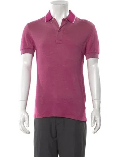 Pre-owned Tom Ford Crew Neck Short Sleeve Polo Shirt In Purple
