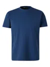 Tom Ford Mens Sea Blue Crewneck Regular-fit Cotton-blend T-shirt
