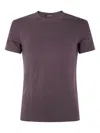 Tom Ford Crew Neck Short Sleeve T-shirt Design In Purple