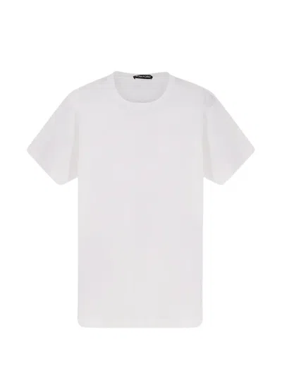 Tom Ford Crew-neck Short-sleeve T-shirt In White