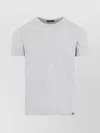 Tom Ford Crew Neck Short Sleeve T-shirt With Tonal Stitching In Gray